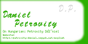 daniel petrovity business card